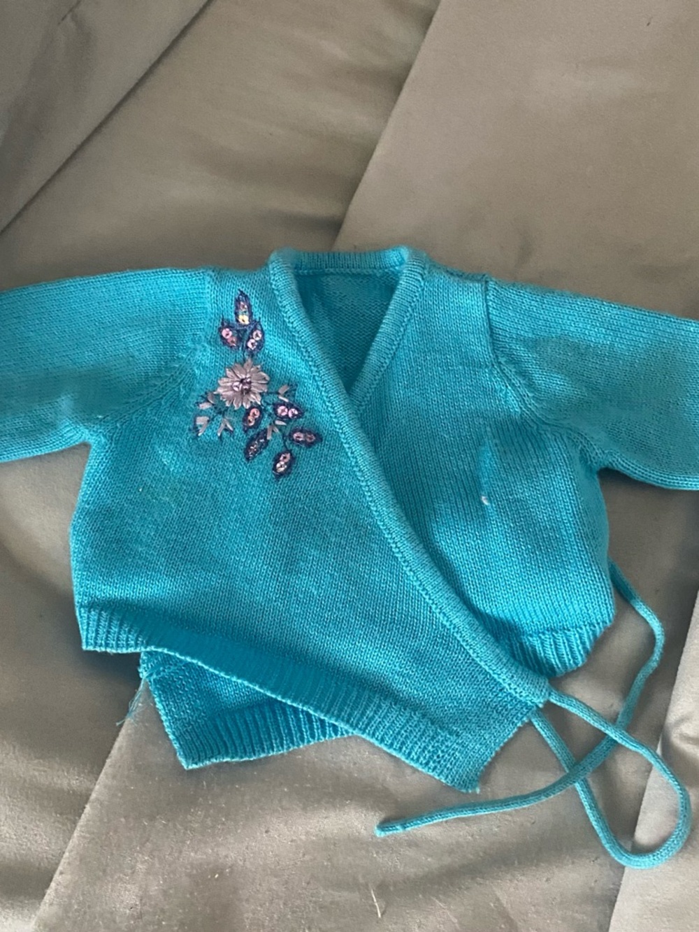 American Girl doll wrap around sweater